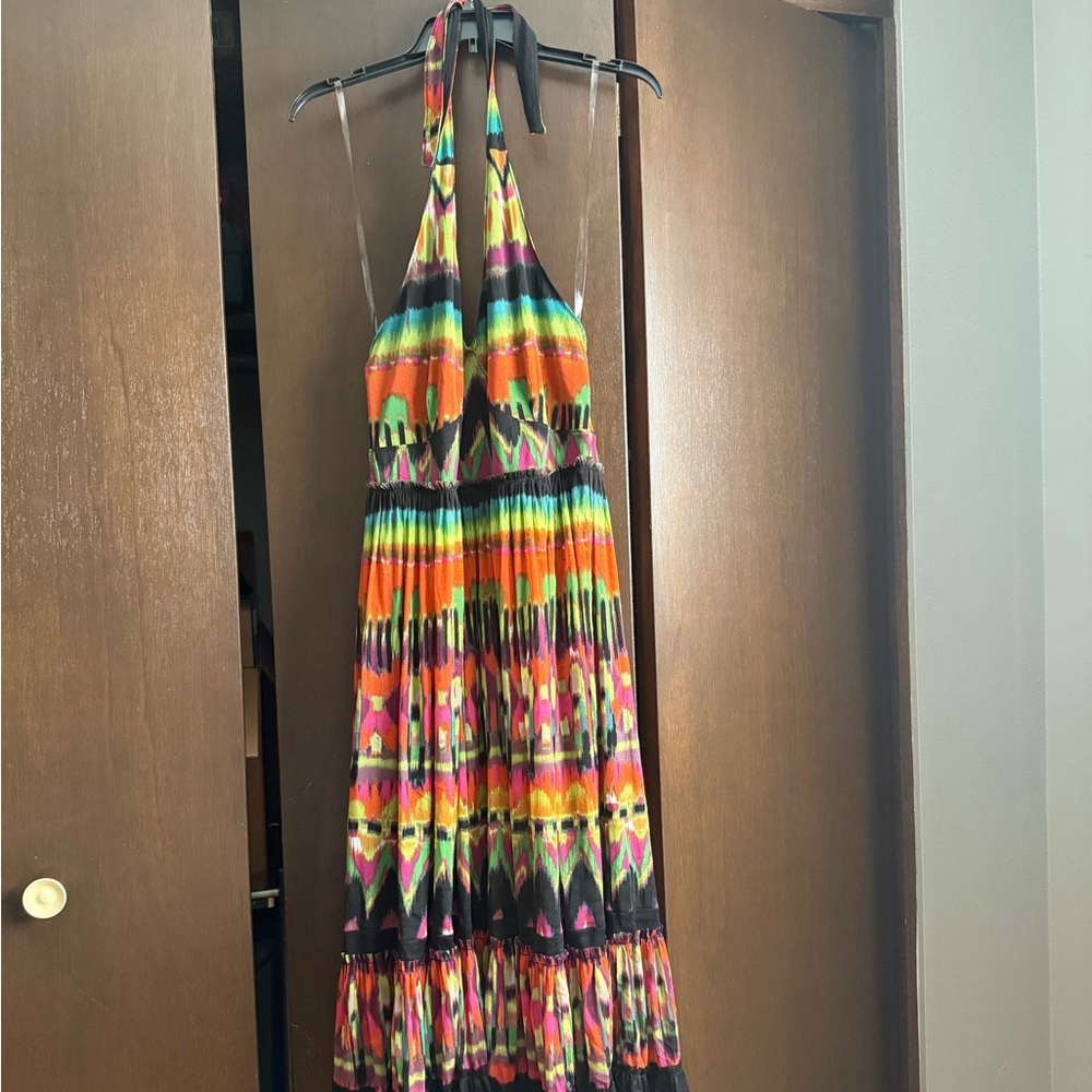 CALVIN KLEIN Halter Midi Sundress Large